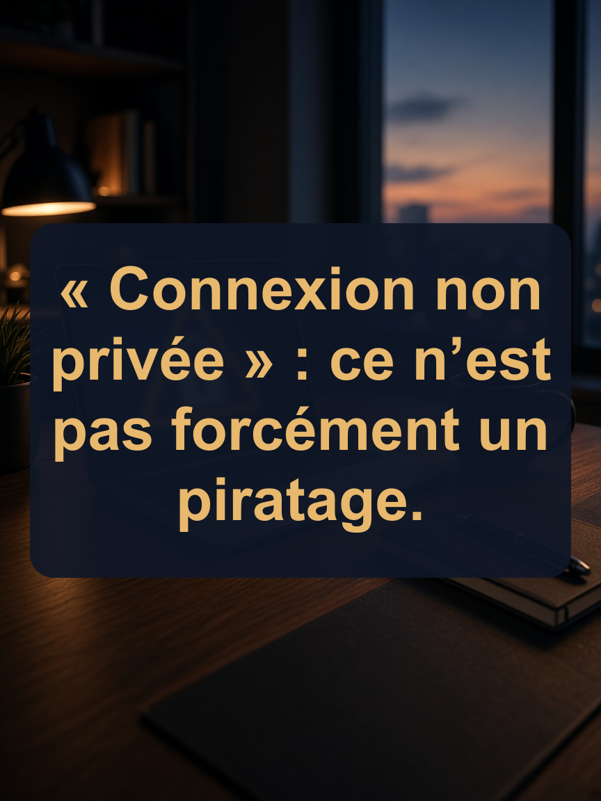 Avertissement de certificat dans un navigateur